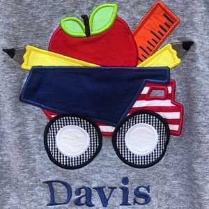 Boys 5/6 back to school Smock Monkey Shirt. Davis